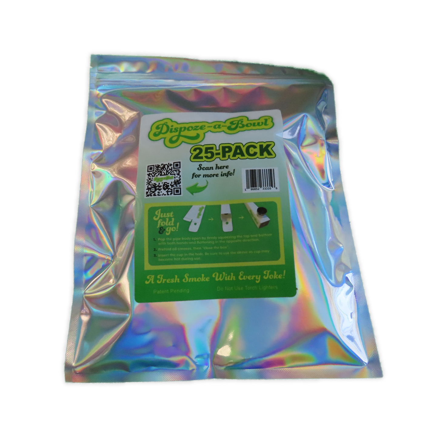 The Dispoze-a-Bowl® 25 Pack: Fresh, Clean, & Convenient Smoking Pipes with Stainless Steel Bowl