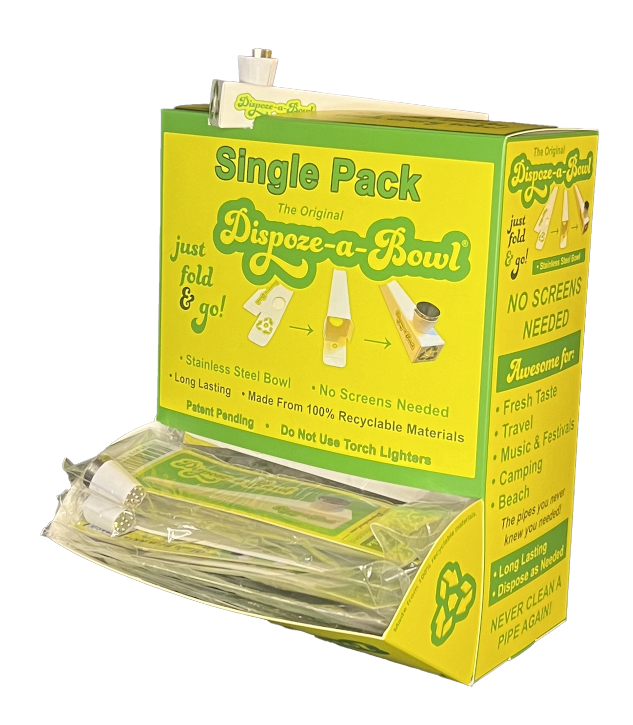 Dispoze-a-Bowl® SINGLE PACKS Counter Display Box 50ct. Pay $1.00 per unit and sell for $2.50+